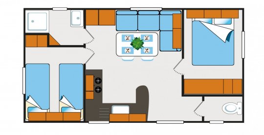 Mobil home 6 plan salisses
