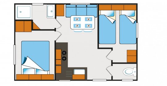mobil home 4 plan salisses
